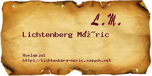 Lichtenberg Móric névjegykártya